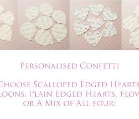 500 Ivory Cream Custom Heart Confetti - Great for Weddings, Invitations, Parties, Table Decor, Favours